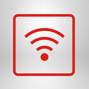 无线网络符号. 矢量无线网络图标. 平面设计照片
