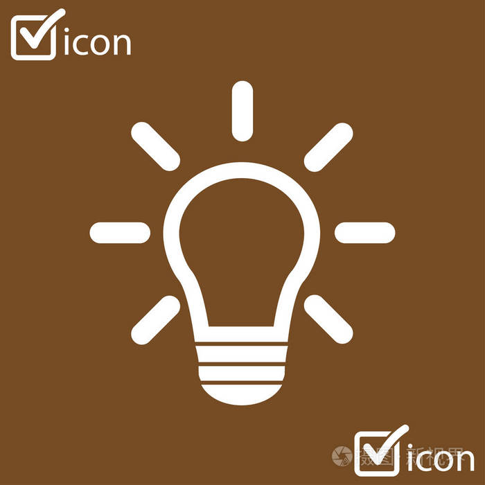 灯光标志图标. 创意思维和商业理念.