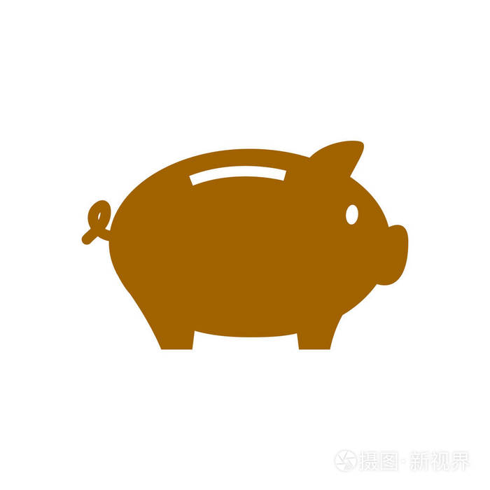 储蓄罐图标. 钱箱的象形文字