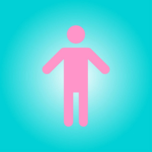 人类男性标志图标. 人的象征. 男厕所. 平的风格. 每股收益10.照片