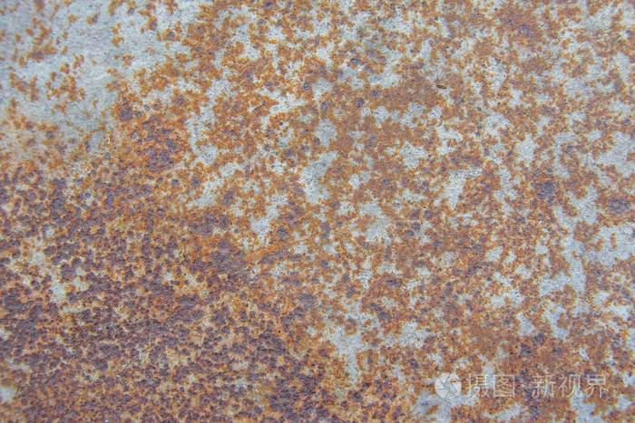 金属的腐蚀. 铁质地. 锈蚀背景. 生锈的金属剥落油漆.