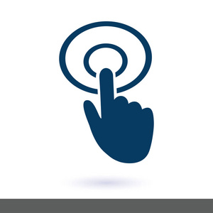 手光标标志图标..手指针符号。现代UI网站导航..平面设计。EPS10.