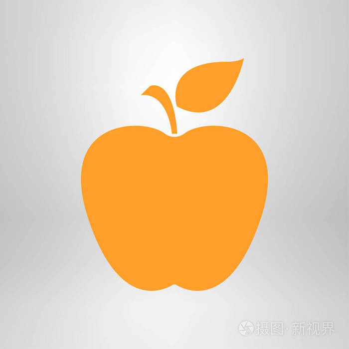 苹果图标简单矢量插图