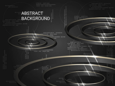 金属圆圈在背景上闪闪发光