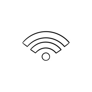 Wifi 手绘轮廓涂鸦图标