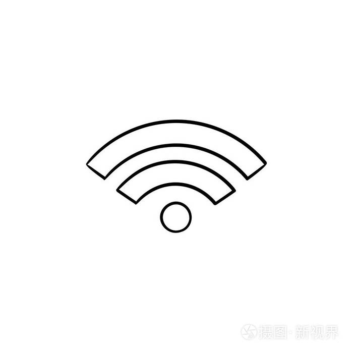 wifi 手绘轮廓涂鸦图标插画-正版商用图片17pc0g-摄图新视界