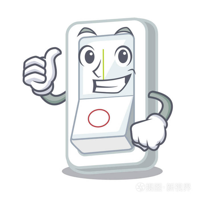 拇指向上灯光开关附字符墙矢量插图插画-正版商用图片17pezl-摄图新