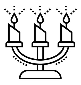蜡烛架线图标设计