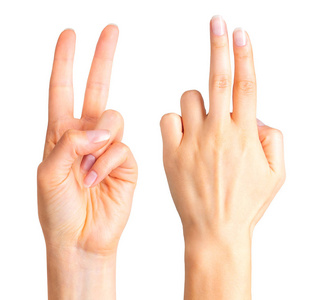 显示两个手指图片