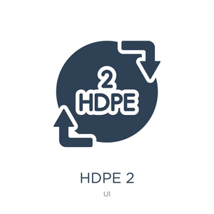高清2图标矢量白色背景HDPE2时尚填充图标从UI收集HDPE2矢量插图。