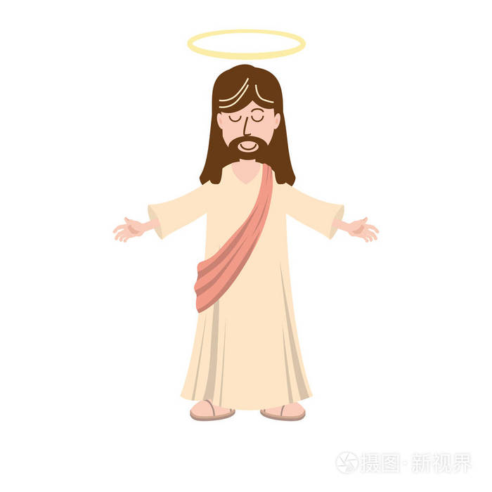 可爱的上帝微笑与爱与张开的胳膊 圣洁光环在头 基督教 向量 被隔绝的 动画片样式 白色背景插画 正版商用图片17pky7 摄图新视界 可爱的上帝微笑与爱与张开的胳膊 圣洁光环在头 基督教 向量 被隔绝的 动画片样式 白色背景插画 正版商用图片17pky7 摄图新视界