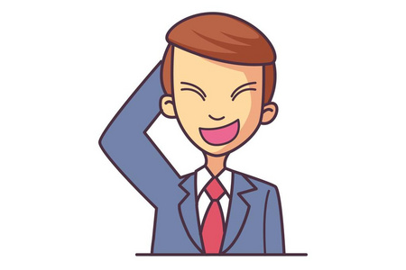 员工手拉手矢量卡通插图. 可爱的商人男孩是手拉手的.