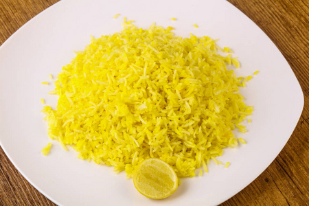 印度传统美食黄米，石灰