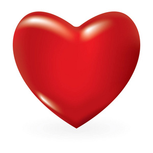 红色3d 情人节心脏的向量