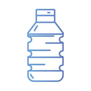 线瓶水天然矿物矢量插图图片