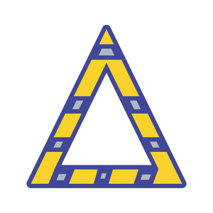 三角形注意符号安全预演矢量图