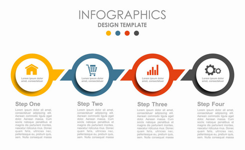 信息图表设计模板与地方为您的数据。矢量图