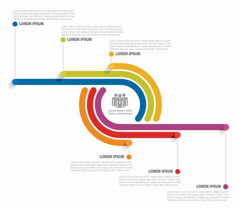信息图表设计模板与地方为您的数据。矢量图
