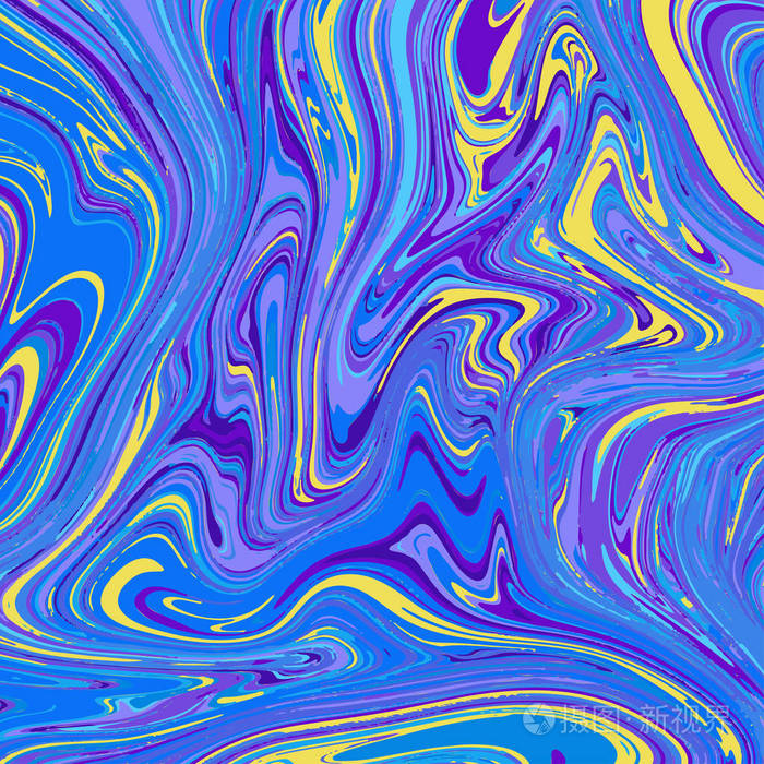 抽象矢量背景. 有着美丽的幻想墨水图案. 液体油漆. 流动艺术.