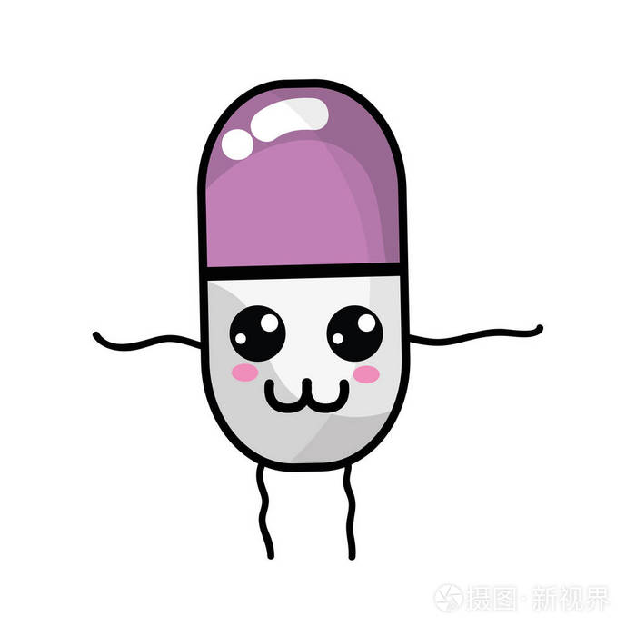 kawaii可爱快乐丸医药学插图