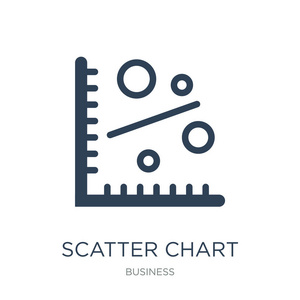 散点图图图标矢量，白色背景散点图，时尚填充图标，从业务收集。