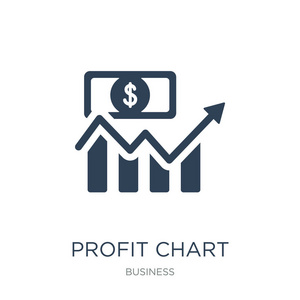 利润图表图标矢量白色背景利润图表时尚填充图标从业务收集