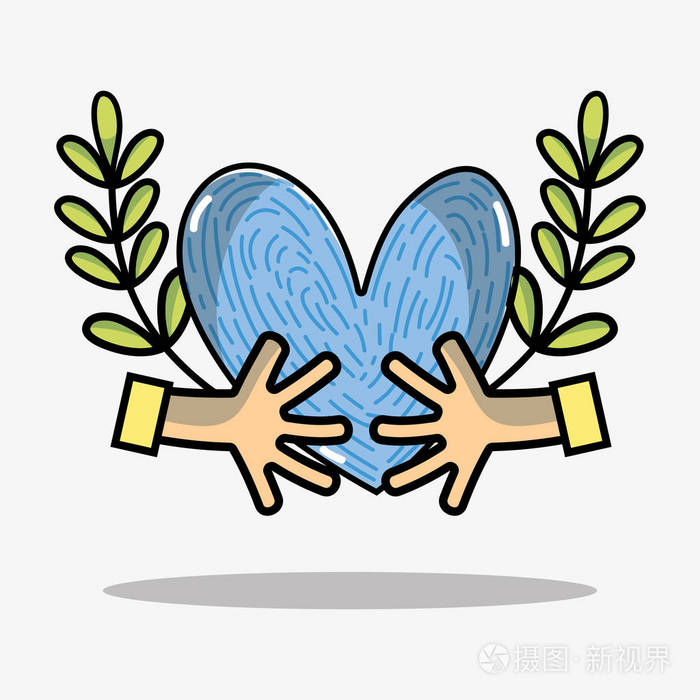 全球和平与爱世界和谐矢量图