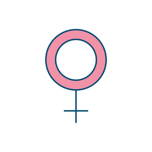 女性符号标志装饰设计图示