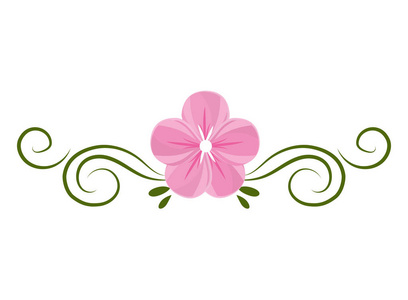 可爱花枝装饰矢量图设计照片