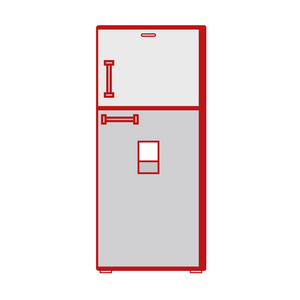 技术冰箱电动厨具矢量图