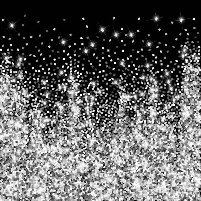 闪闪发光的银色豪华闪闪发光的五彩纸屑.scatte