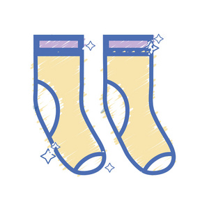 干净袜子样式设计图标插图