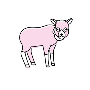 麋鹿可爱简笔画图片