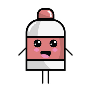 kawaii可爱快乐药膏药物插图照片