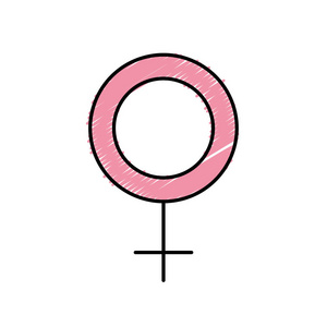 女性符号标志装饰设计图示