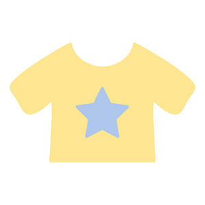 婴儿T恤和纺织服装矢量插图
