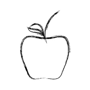 线美味苹果健康水果矢量图设计