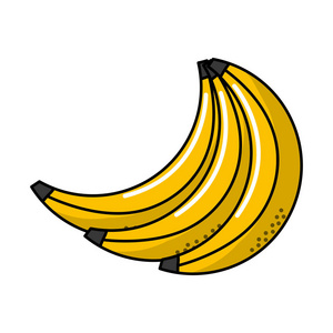 香蕉水果图标矢量图设计图像