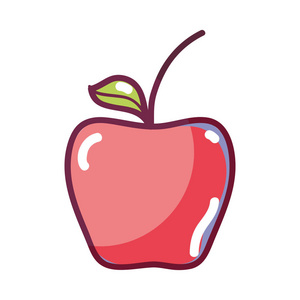 美味苹果健康水果矢量插图设计