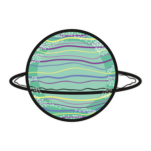 星系中天王星的探索空间矢量图