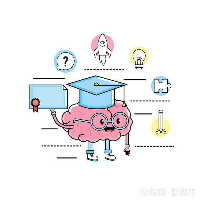 设置创意过程和头脑风暴发明矢量插图