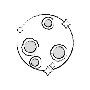 地球行星的天然卫星矢量图