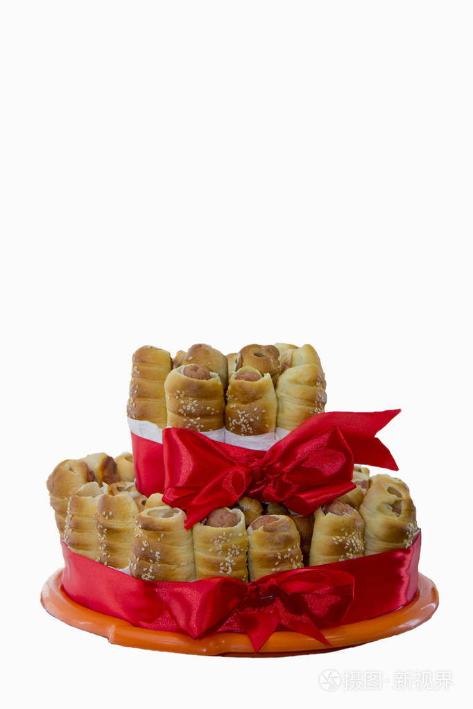 节日的喜剧香肠蛋糕