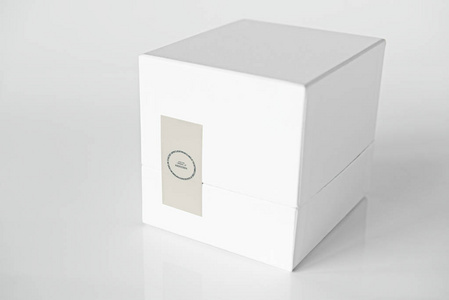简单的白色包装盒模型图片
