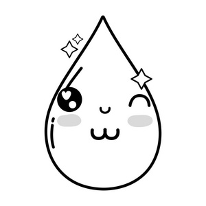 经典风格的血清油滴图标.可编辑笔画.向量水滴线图标.