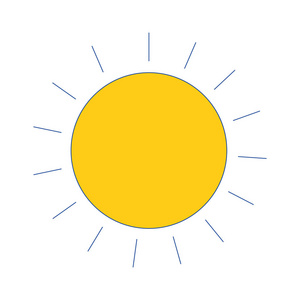 阳光天气矢量图