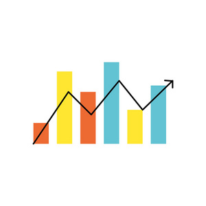 箭头统计统计条形图,箭头增长矢量图照片