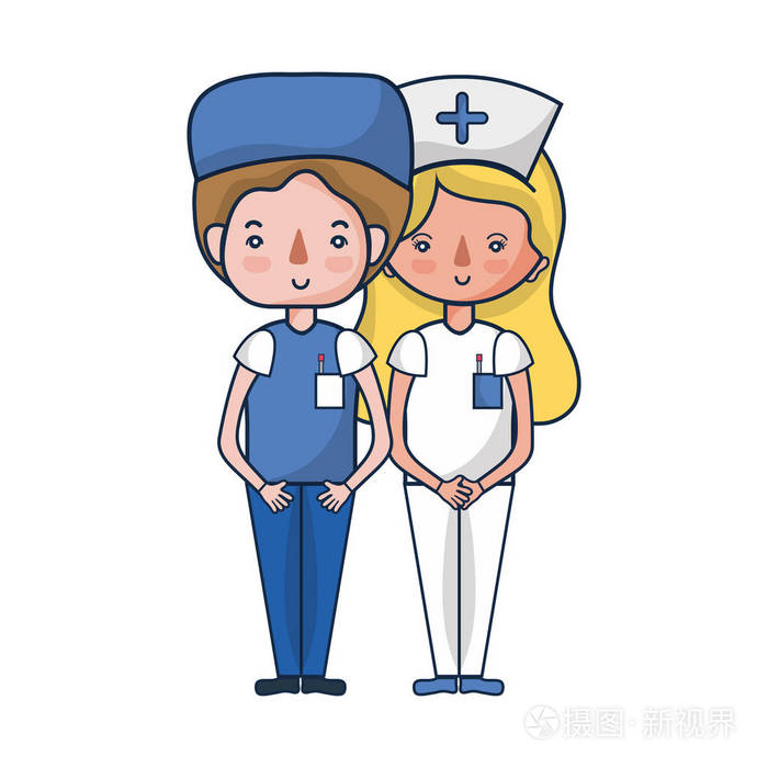 医生和护士帮助人们矢量插图