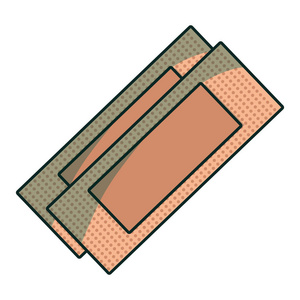 辅助带治疗体内伤口矢量图