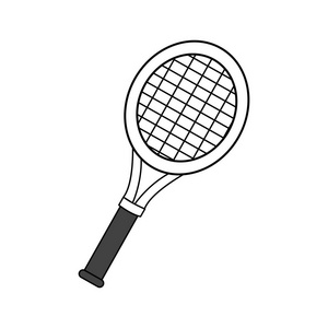 图拍打网球图标矢量插图设计